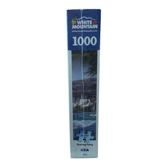 White Mountain “Skating Party” 1000 Piece Puzzle #1523 NEW - Picture 2 of 5